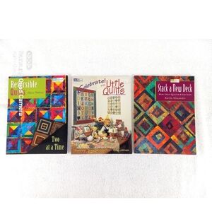 That Patchwork Place Quilt Books Reversible Quilts, Stack a new Deck...Lot of 3